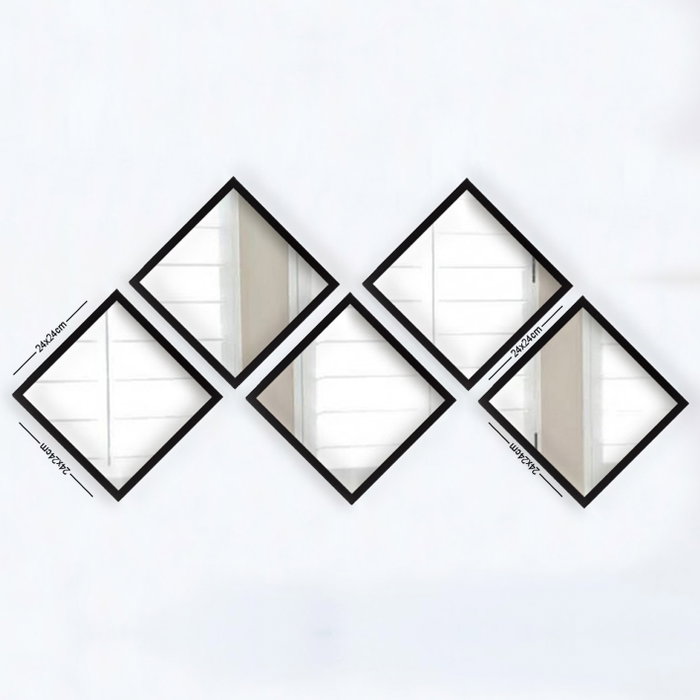 Wallity Juego de Espejos SETAYNA_038 (5 Piezas, 24x24 cm) Wallity Juego de Espejos SETAYNA_038 (5 Piezas, 24x24 cm)